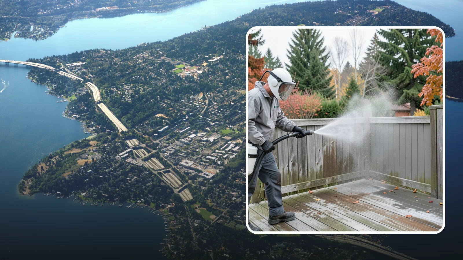 Composite Fence Cleaning in Mercer Island, King County, WA - Manufacturer-safe cleaning that clears mildew from composite fencing without voiding the finish or warranty.