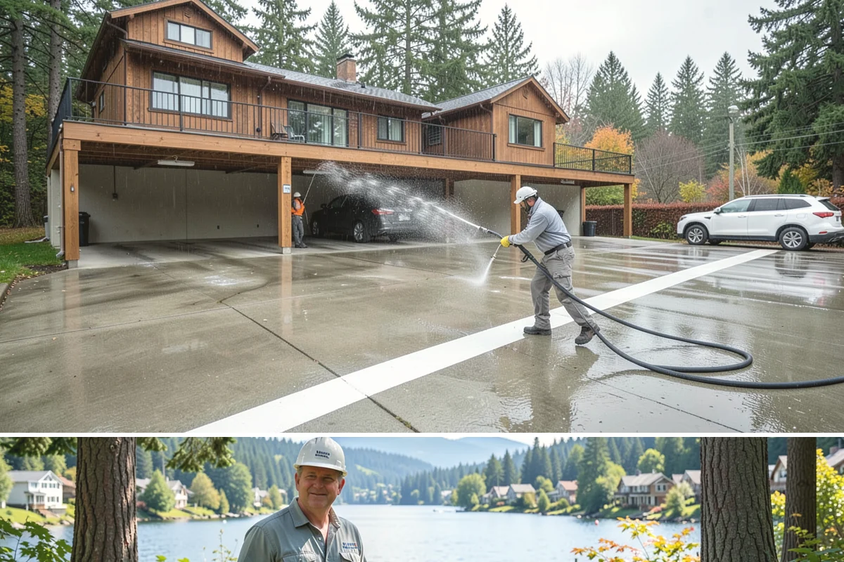 Composite Fence Cleaning in Milton, King County, WA - Clean composite in late spring or summer so shaded panels dry before the mildew has a chance to reestablish.