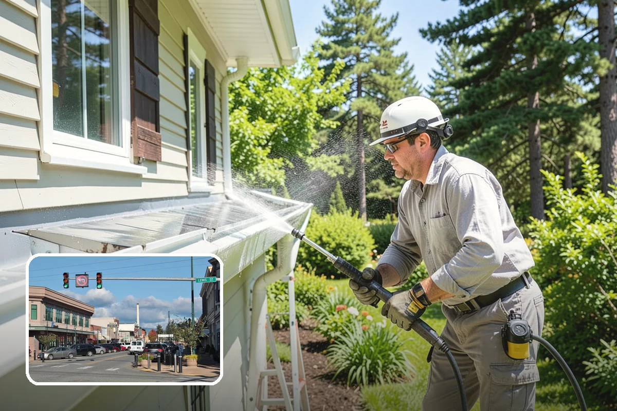 Composite Fence Cleaning in Monroe, Snohomish County, WA - Removes mildew that settles into the composite grain texture
