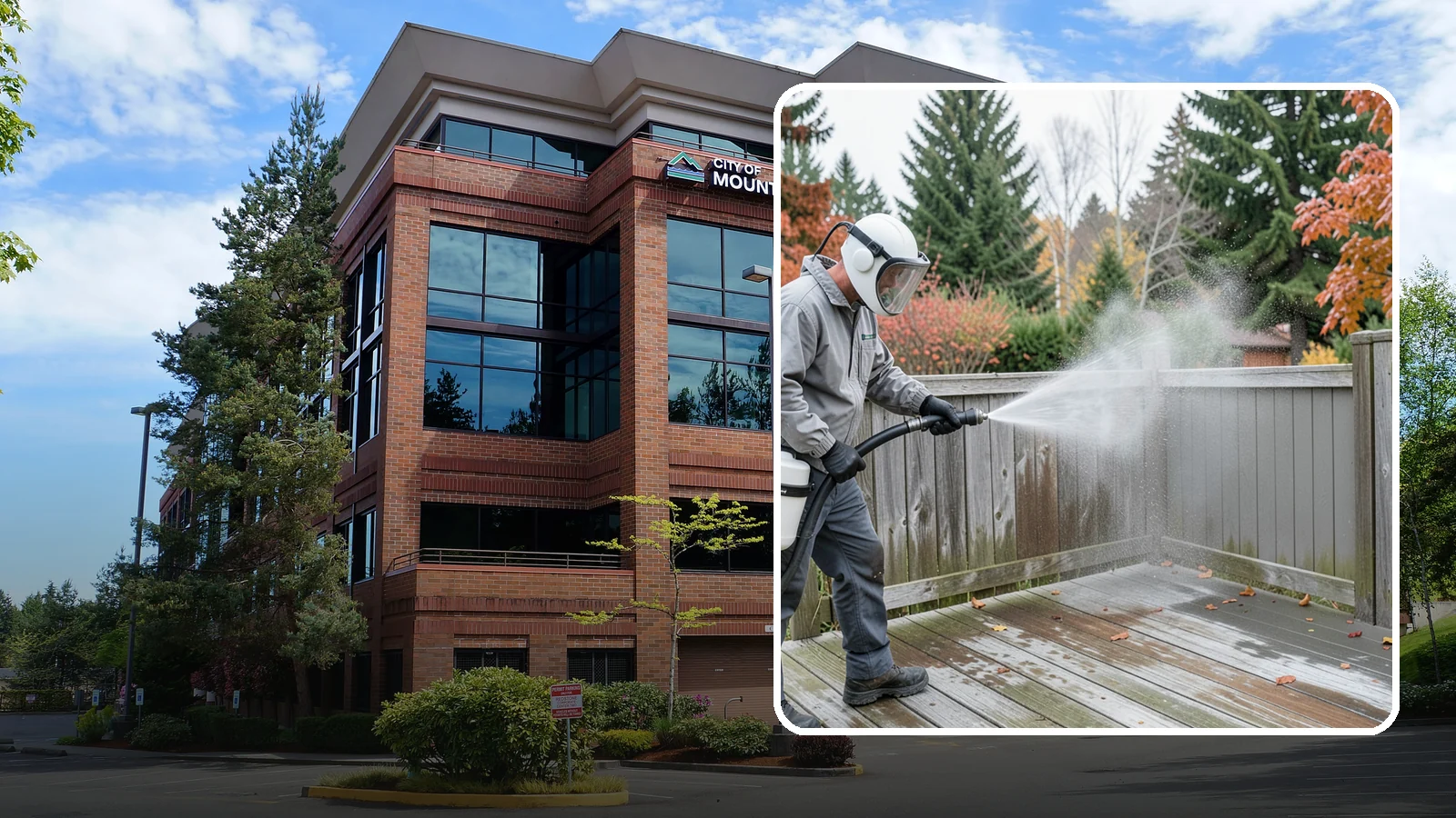 Composite Fence Cleaning in Mountlake Terrace, Snohomish County, WA - Manufacturer-safe cleaning that clears mildew from composite fencing without voiding the finish or warranty.