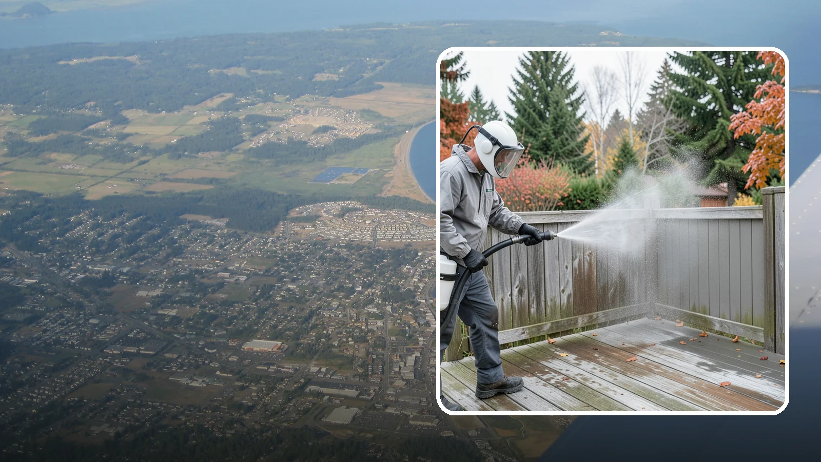 Composite Fence Cleaning in Oak Harbor, Island County, WA - Manufacturer-safe cleaning that clears mildew from composite fencing without voiding the finish or warranty.