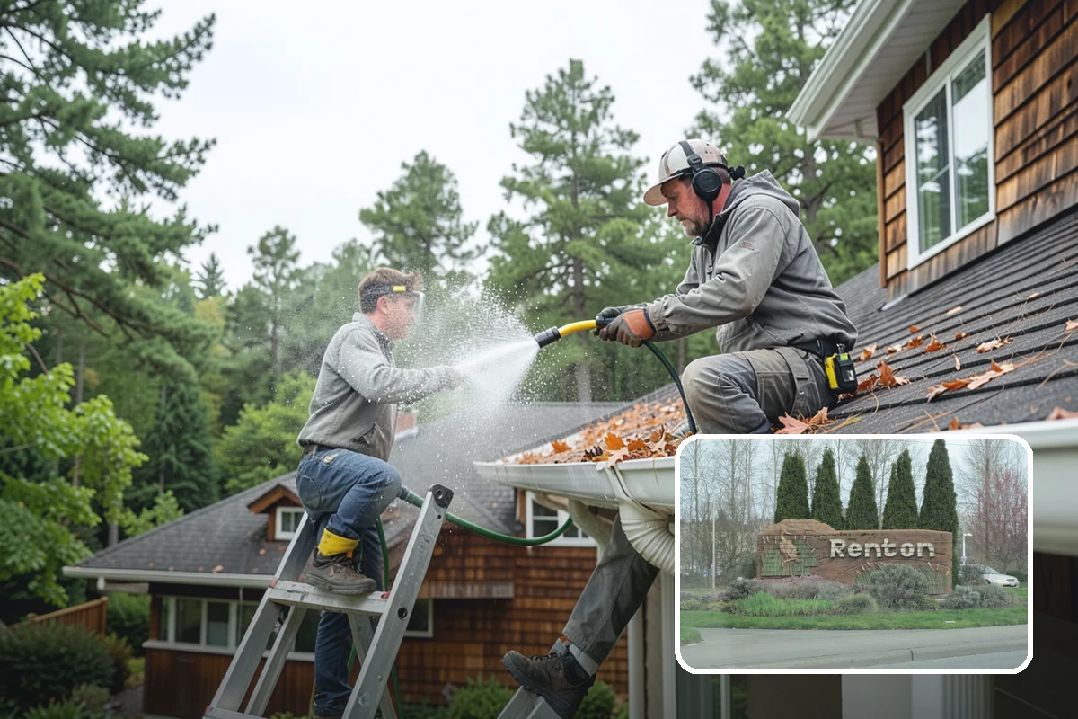 Composite Fence Cleaning in Renton, King County, WA - Removes mildew that settles into the composite grain texture