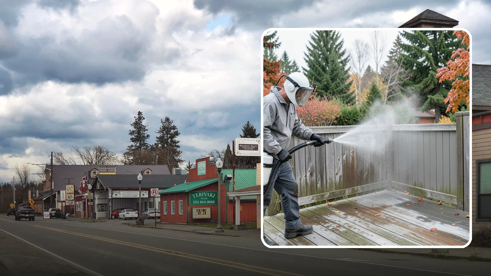 Composite Fence Cleaning in Roy, Pierce County, WA - Manufacturer-safe cleaning that clears mildew from composite fencing without voiding the finish or warranty.