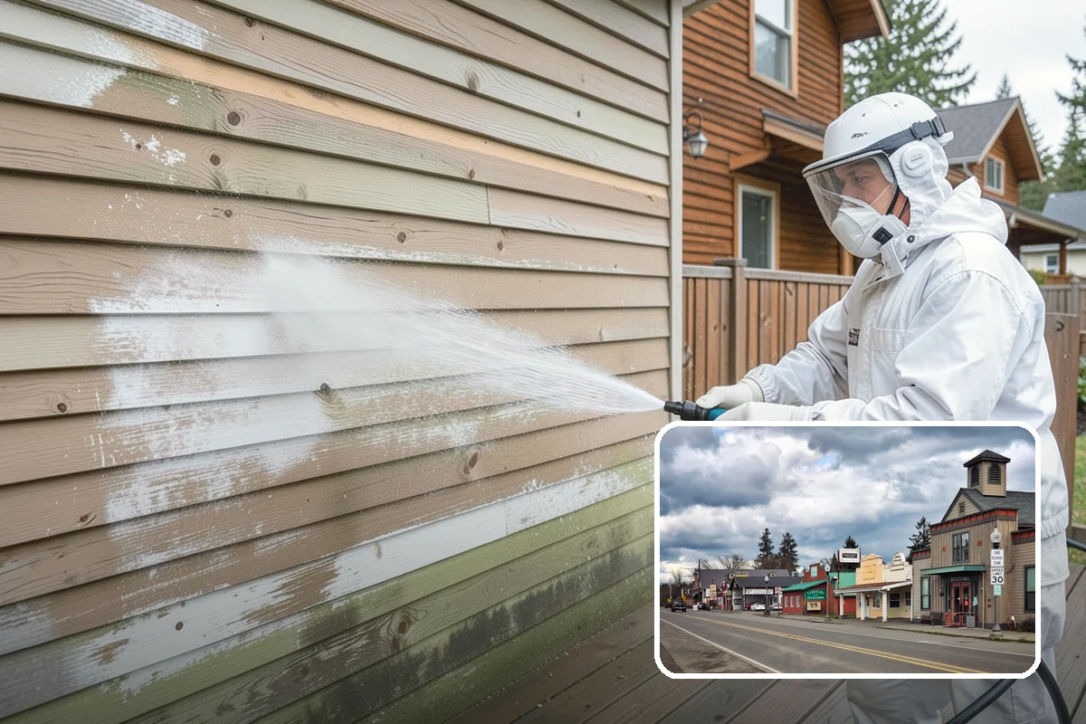 Composite Fence Cleaning in Roy, Pierce County, WA - Removes mildew that settles into the composite grain texture