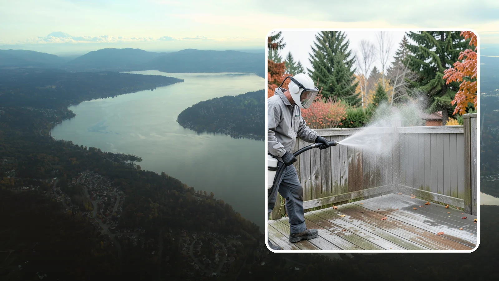 Composite Fence Cleaning in Sammamish, King County, WA - Manufacturer-safe cleaning that clears mildew from composite fencing without voiding the finish or warranty.