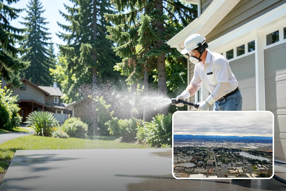 Composite Fence Cleaning in SeaTac, King County, WA - Removes mildew that settles into the composite grain texture