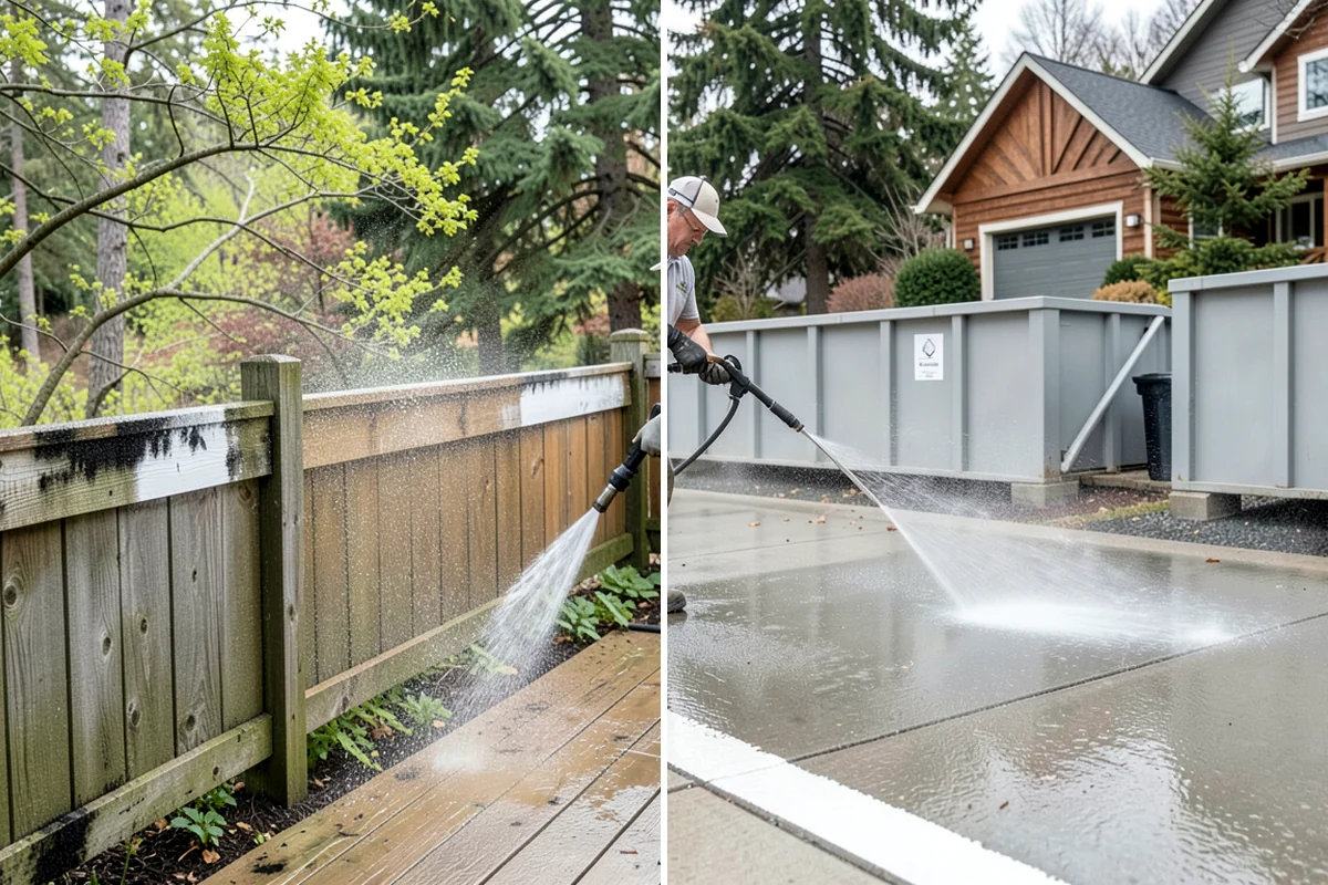 Composite Fence Cleaning in SeaTac, King County, WA - Confirm the composite brand's cleaning guidelines