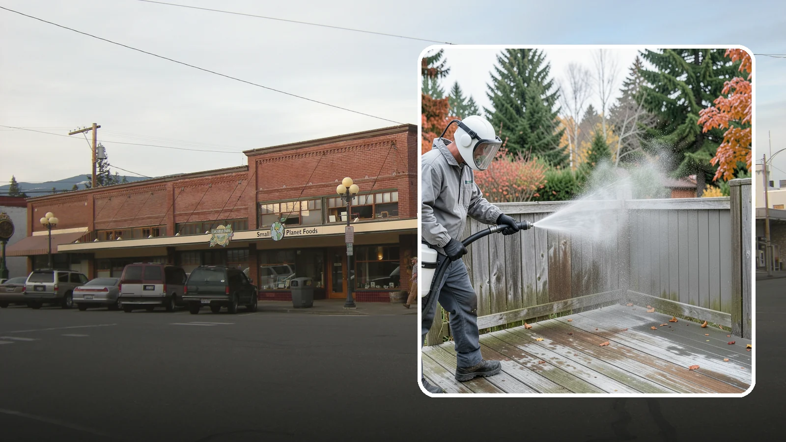 Composite Fence Cleaning in Sedro-Woolley, Skagit County, WA - Manufacturer-safe cleaning that clears mildew from composite fencing without voiding the finish or warranty.