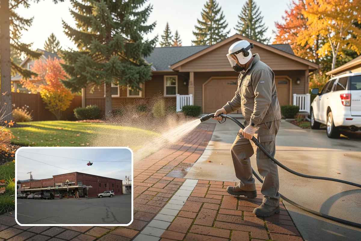Composite Fence Cleaning in Sedro-Woolley, Skagit County, WA - Removes mildew that settles into the composite grain texture