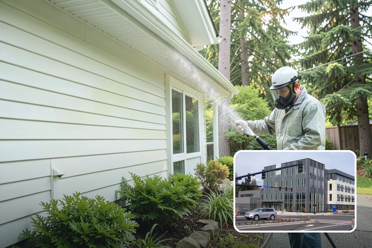 Composite Fence Cleaning in Shoreline, King County, WA - Removes mildew that settles into the composite grain texture