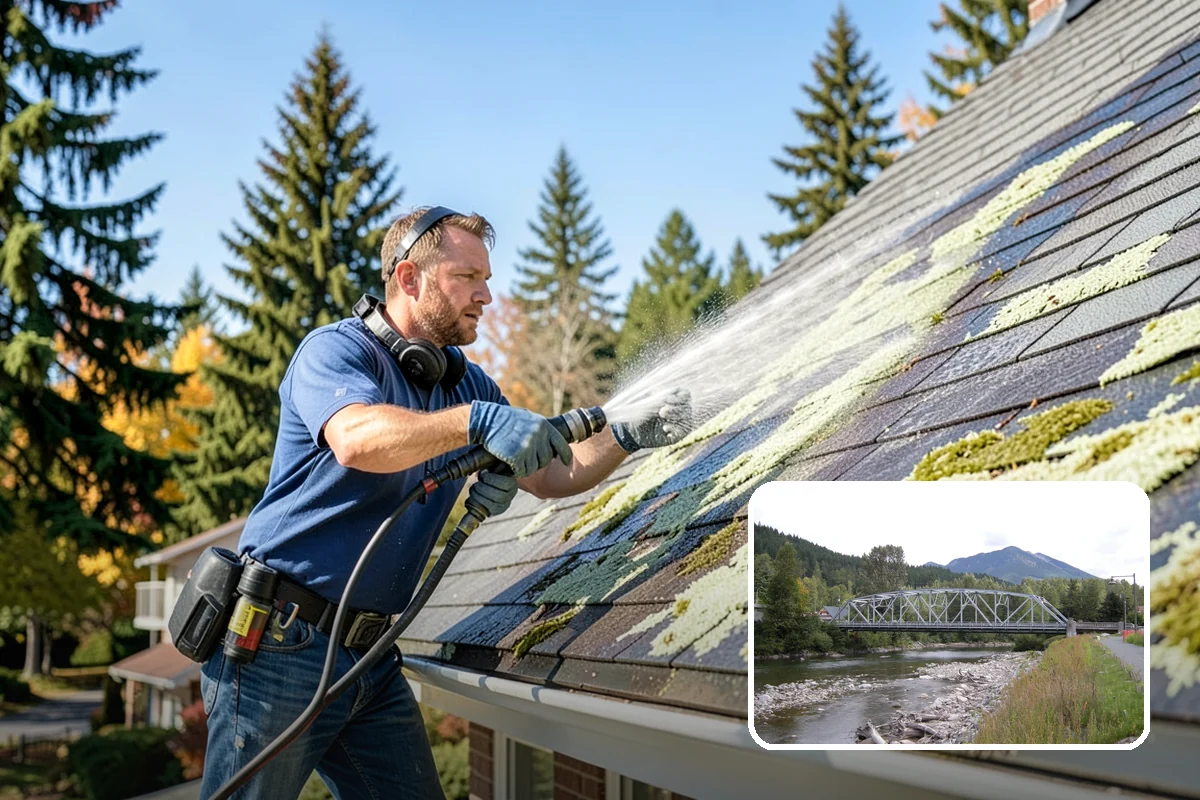 Composite Fence Cleaning in Skykomish, King County, WA - Removes mildew that settles into the composite grain texture
