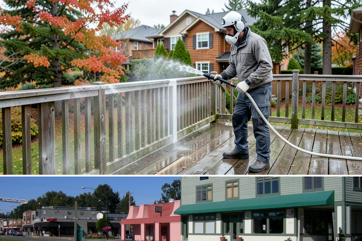 Composite Fence Cleaning in Snoqualmie, King County, WA - Clean composite in late spring or summer so shaded panels dry before the mildew has a chance to reestablish.