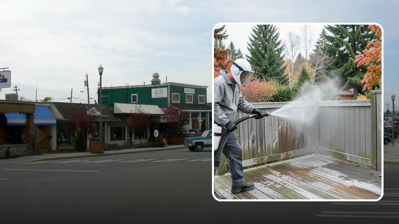 Composite Fence Cleaning in Stanwood, Snohomish County, WA - Manufacturer-safe cleaning that clears mildew from composite fencing without voiding the finish or warranty.