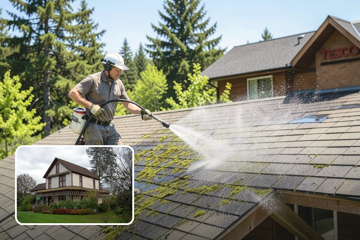 Composite Fence Cleaning in Sumner, Pierce County, WA - Removes mildew that settles into the composite grain texture