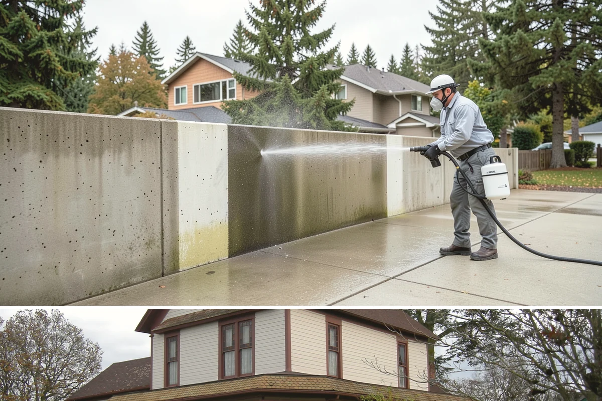 Composite Fence Cleaning in Sumner, Pierce County, WA - Clean composite in late spring or summer so shaded panels dry before the mildew has a chance to reestablish.
