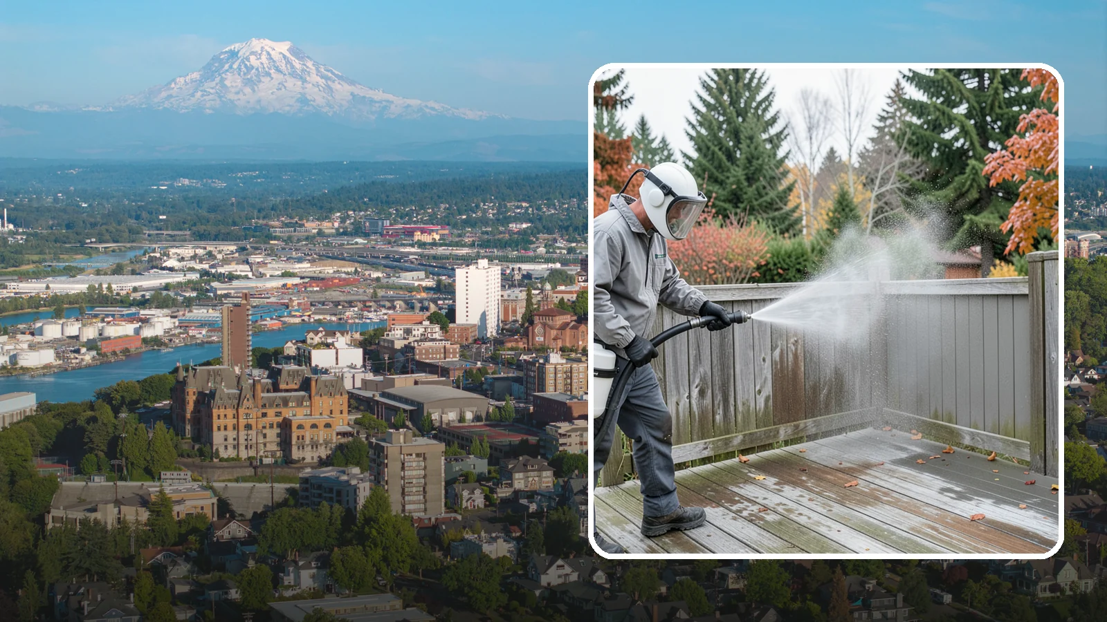 Composite Fence Cleaning in Tacoma, Pierce County, WA - Manufacturer-safe cleaning that clears mildew from composite fencing without voiding the finish or warranty.