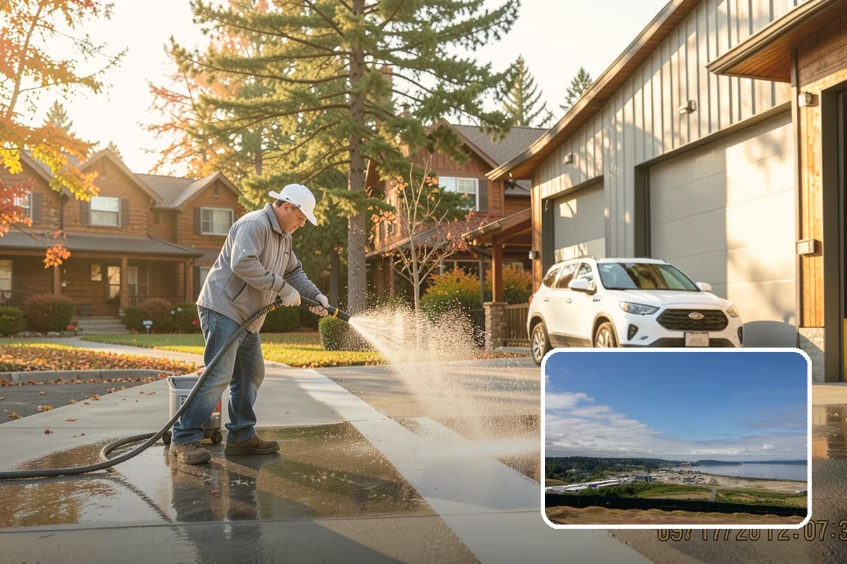 Composite Fence Cleaning in University Place, Pierce County, WA - Removes mildew that settles into the composite grain texture