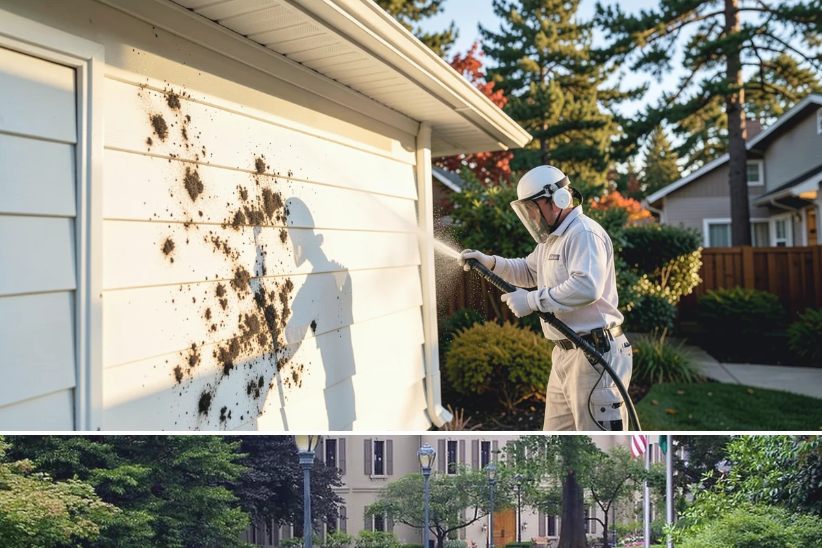 Composite Fence Cleaning in Woodinville, King County, WA - Clean composite in late spring or summer so shaded panels dry before the mildew has a chance to reestablish.