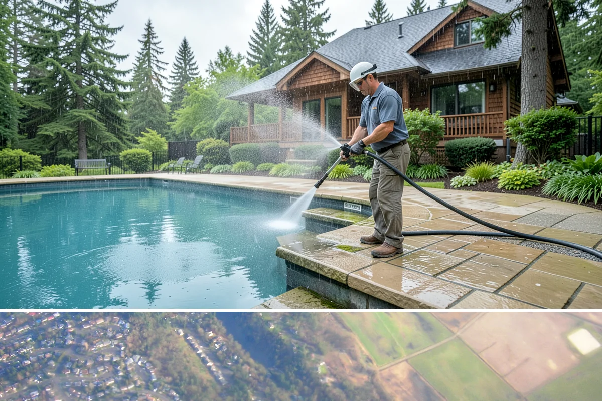 Composite Material Cleaning in Algona, King County, WA - Clean composite surfaces in spring or early summer to remove the mold film that builds through the wet, shaded winter.