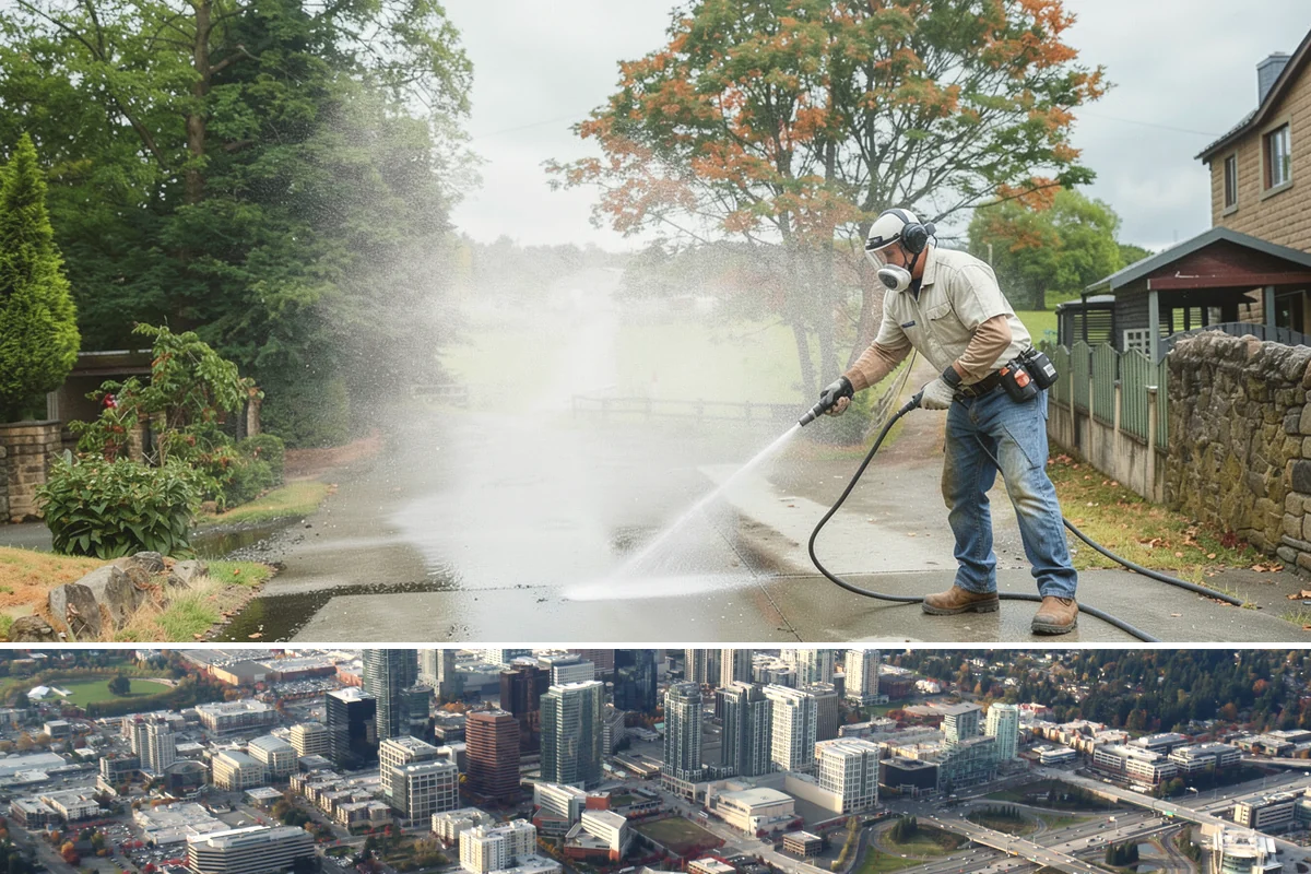 Composite Material Cleaning in Bellevue, King County, WA - Clean composite surfaces in spring or early summer to remove the mold film that builds through the wet, shaded winter.