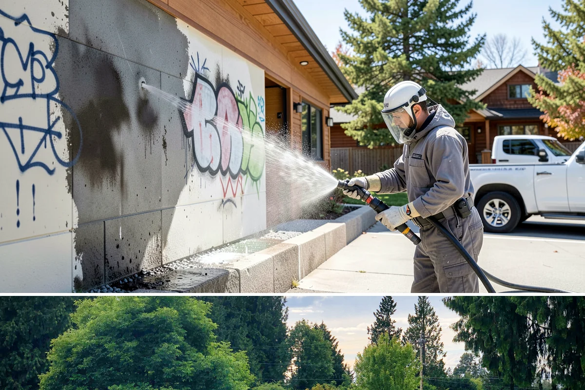 Composite Material Cleaning in Bonney Lake, Pierce County, WA - Clean composite surfaces in spring or early summer to remove the mold film that builds through the wet, shaded winter.