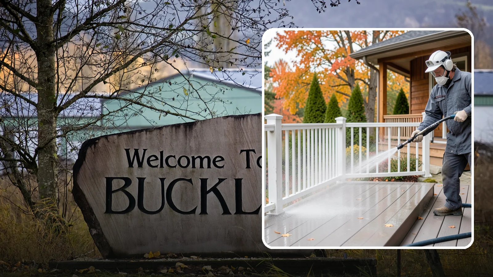 Composite Material Cleaning in Buckley, Pierce County, WA - Cleaning tuned to composite decking, railing, and cladding that clears mold and grime without voiding warranties.