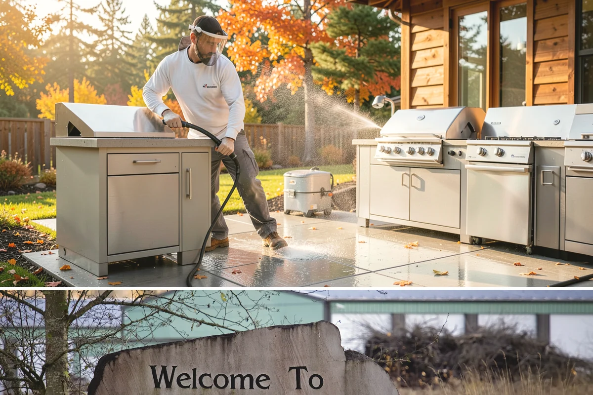 Composite Material Cleaning in Buckley, Pierce County, WA - Clean composite surfaces in spring or early summer to remove the mold film that builds through the wet, shaded winter.