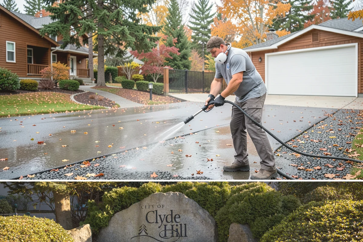 Composite Material Cleaning in Clyde Hill, King County, WA - Clean composite surfaces in spring or early summer to remove the mold film that builds through the wet, shaded winter.