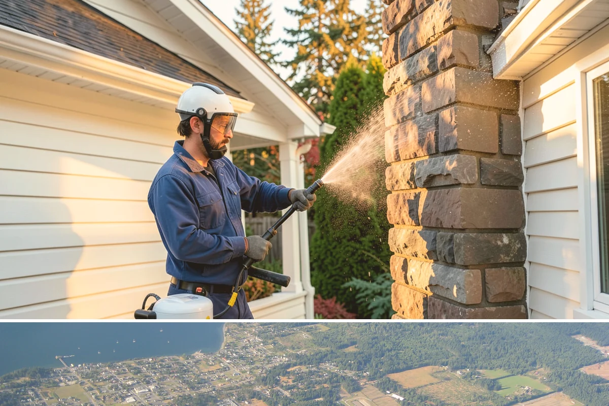 Composite Material Cleaning in Coupeville, Island County, WA - Clean composite surfaces in spring or early summer to remove the mold film that builds through the wet, shaded winter.