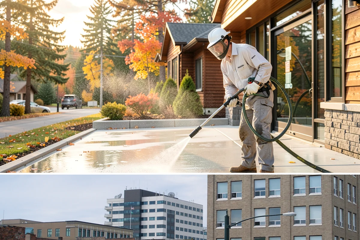 Composite Material Cleaning in Everett, Snohomish County, WA - Clean composite surfaces in spring or early summer to remove the mold film that builds through the wet, shaded winter.