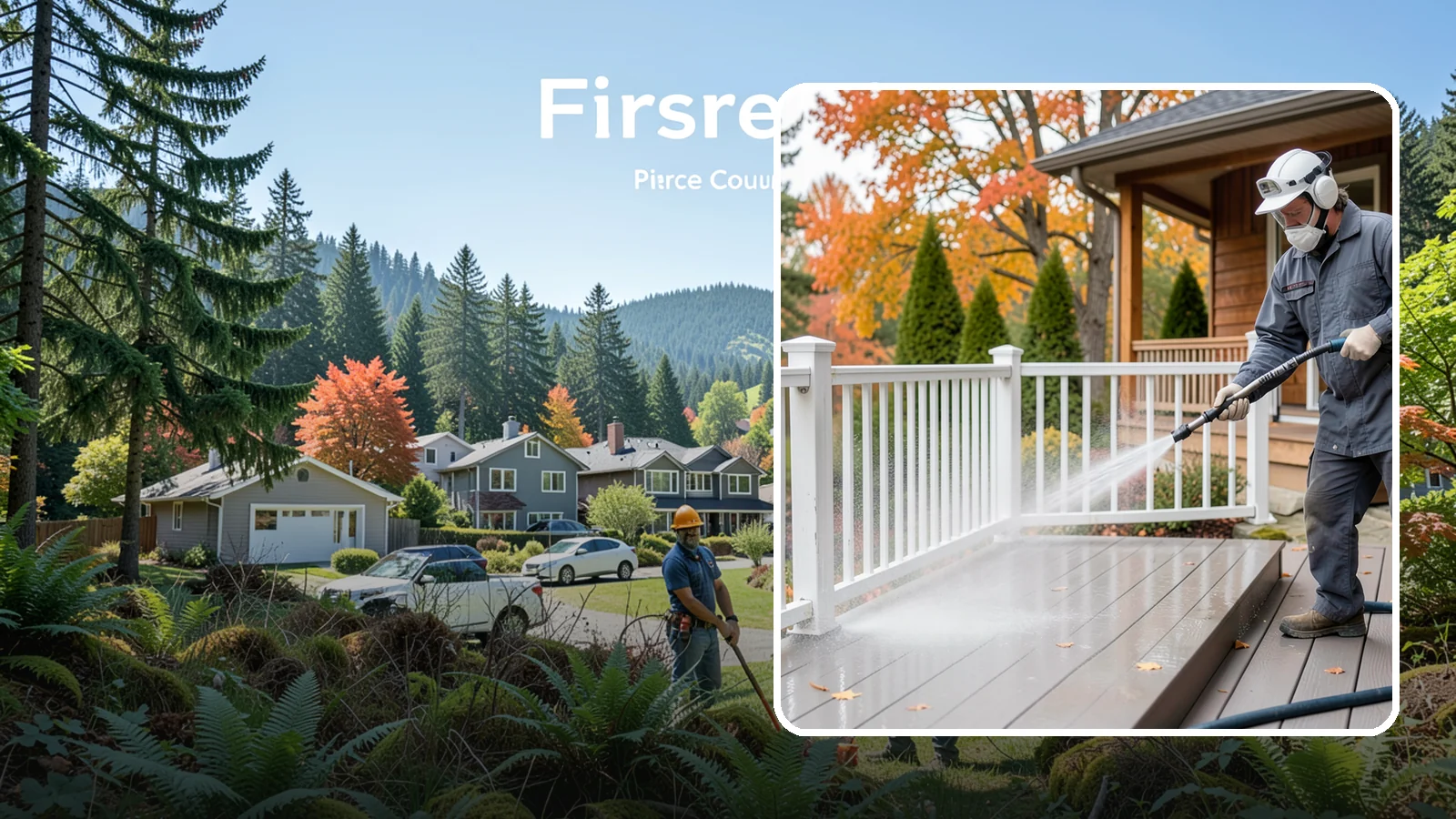 Composite Material Cleaning in Fircrest, Pierce County, WA - Cleaning tuned to composite decking, railing, and cladding that clears mold and grime without voiding warranties.