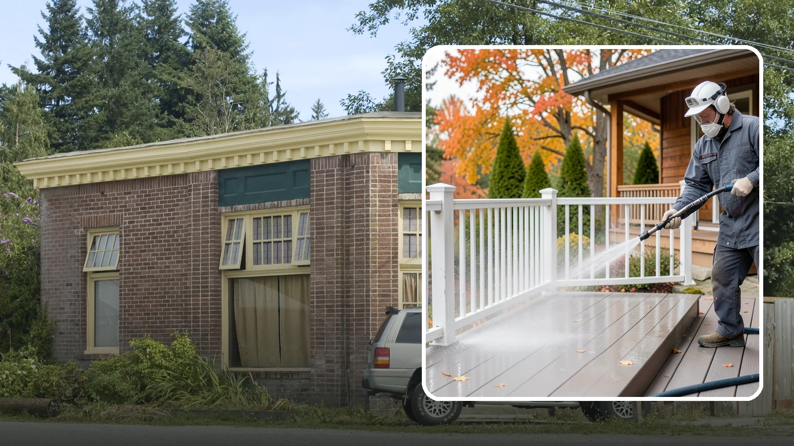 Composite Material Cleaning in Hamilton, Skagit County, WA - Cleaning tuned to composite decking, railing, and cladding that clears mold and grime without voiding warranties.