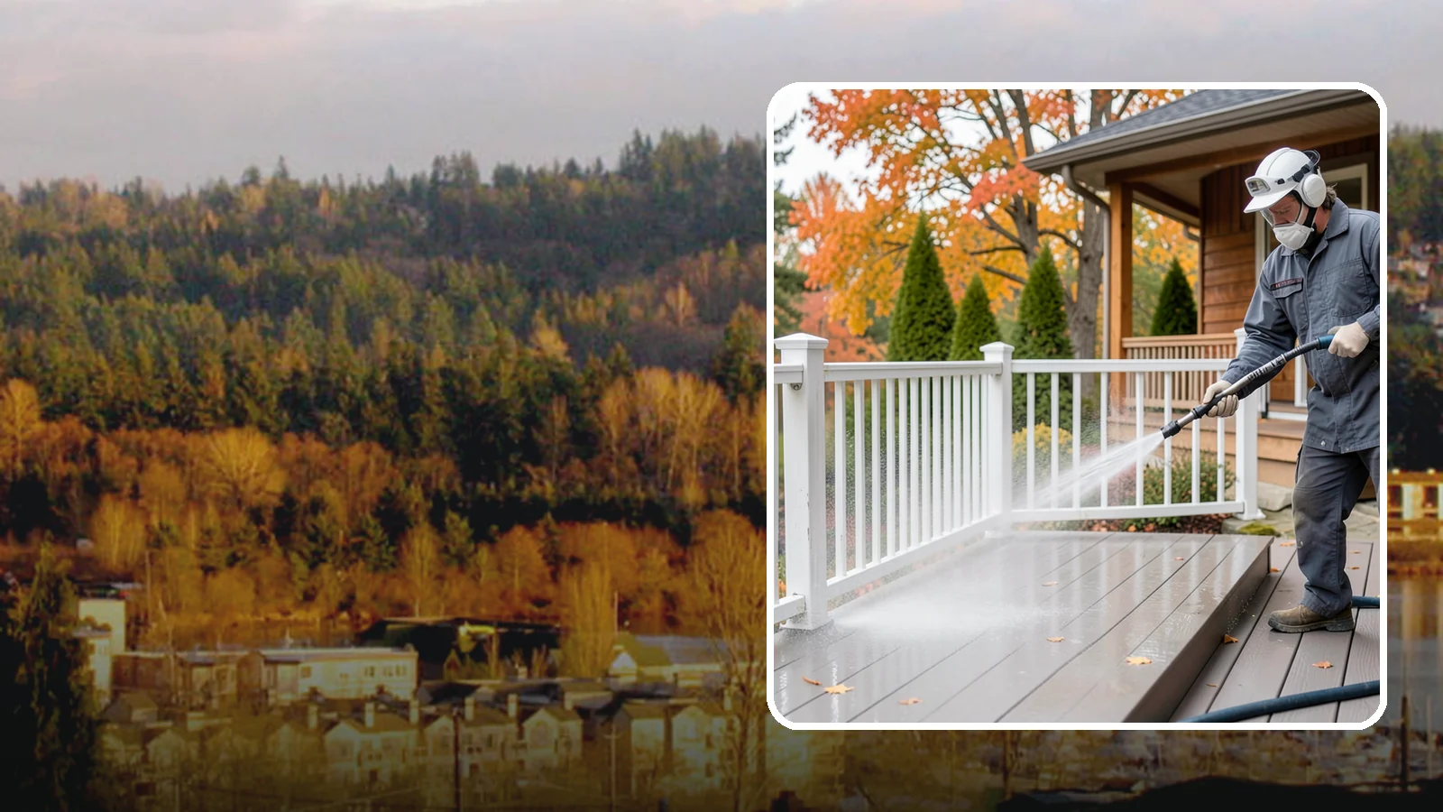 Composite Material Cleaning in Kenmore, King County, WA - Cleaning tuned to composite decking, railing, and cladding that clears mold and grime without voiding warranties.