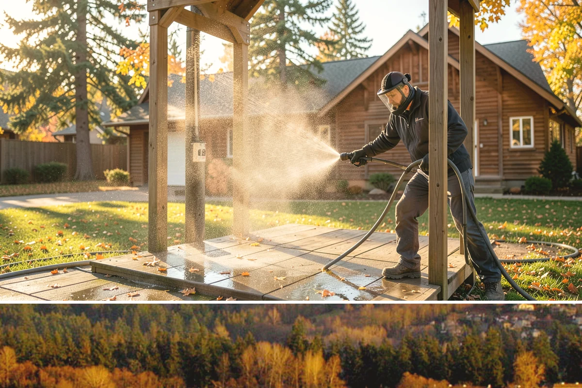 Composite Material Cleaning in Kenmore, King County, WA - Clean composite surfaces in spring or early summer to remove the mold film that builds through the wet, shaded winter.