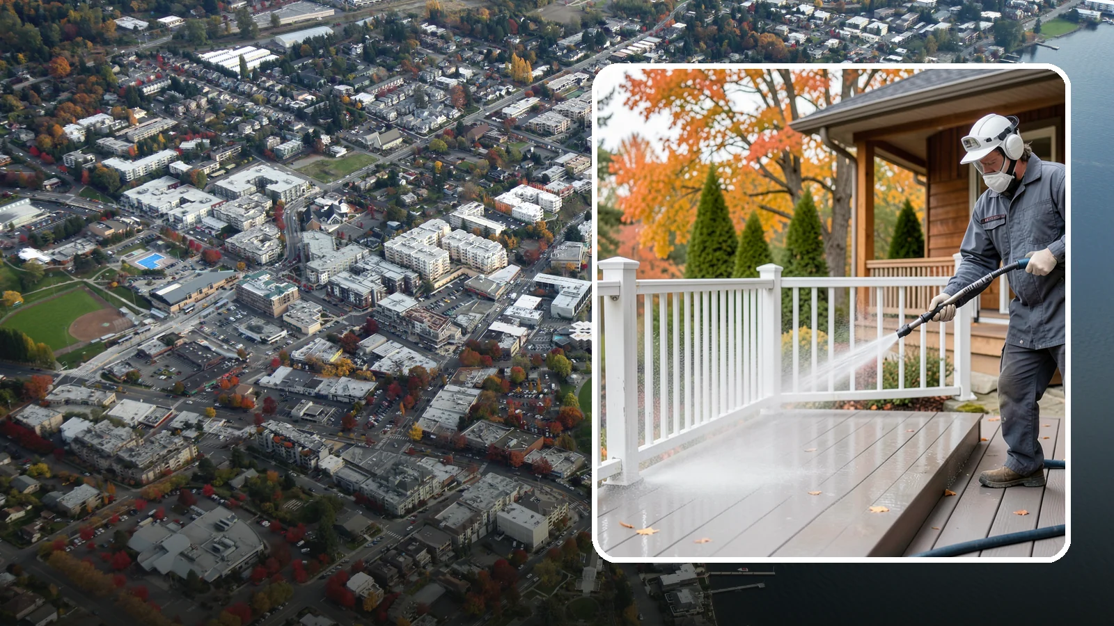 Composite Material Cleaning in Kirkland, King County, WA - Cleaning tuned to composite decking, railing, and cladding that clears mold and grime without voiding warranties.