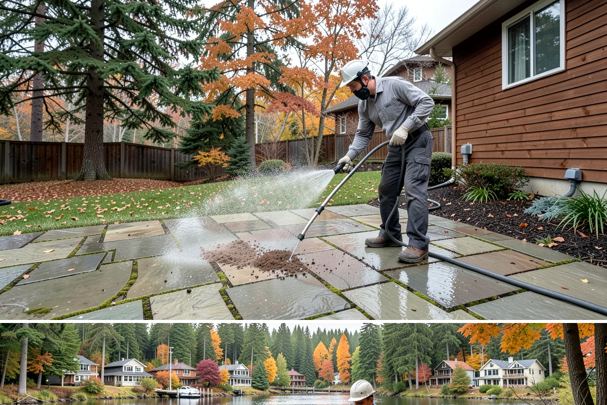 Composite Material Cleaning in La Conner, Skagit County, WA - Clean composite surfaces in spring or early summer to remove the mold film that builds through the wet, shaded winter.