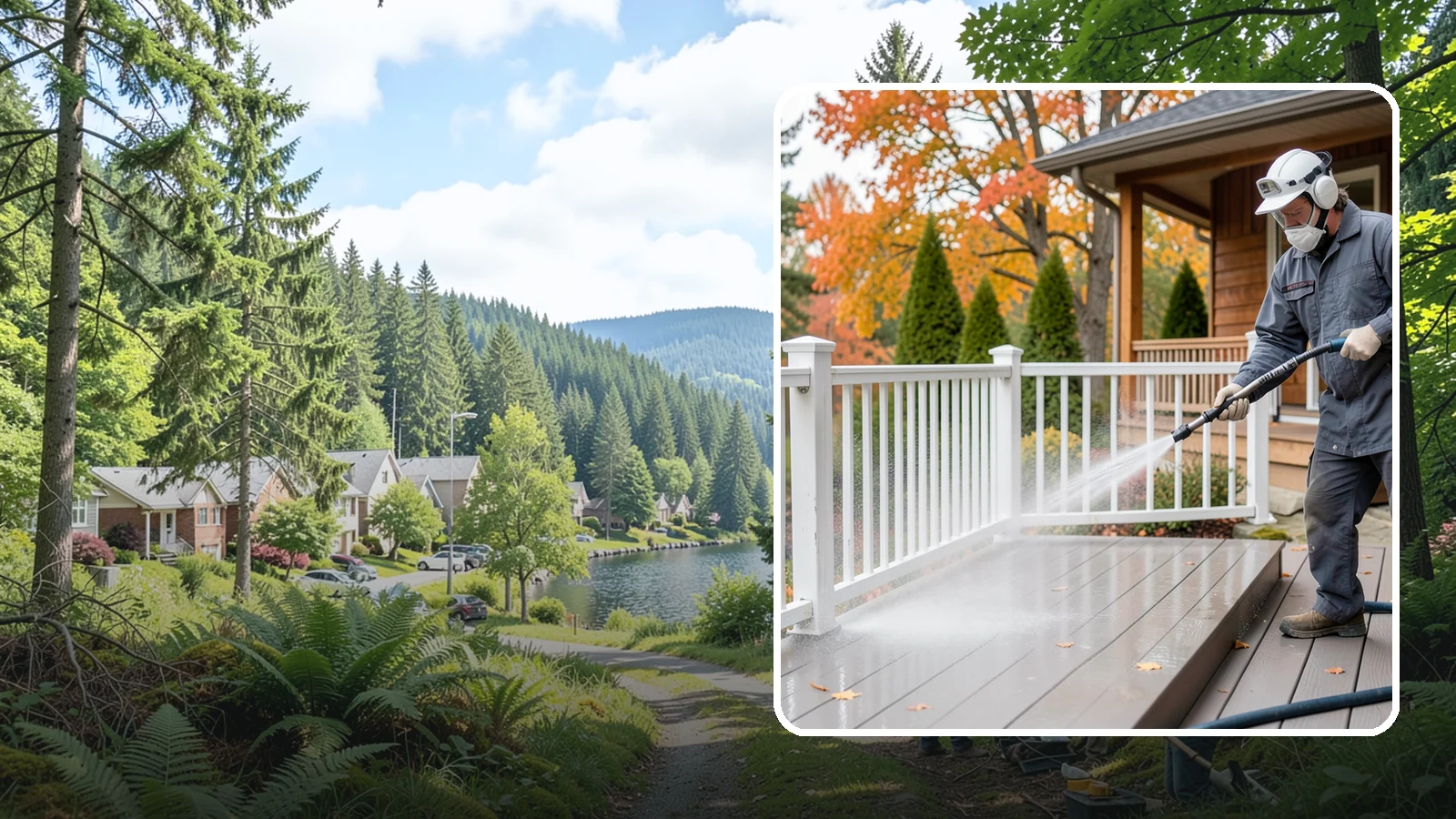 Composite Material Cleaning in Lake Forest Park, King County, WA - Cleaning tuned to composite decking, railing, and cladding that clears mold and grime without voiding warranties.