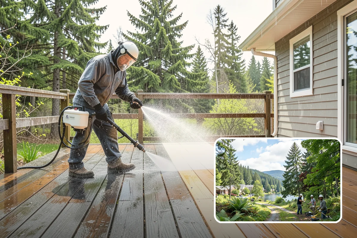 Composite Material Cleaning in Lake Forest Park, King County, WA - Clears mold and grime from composite surfaces