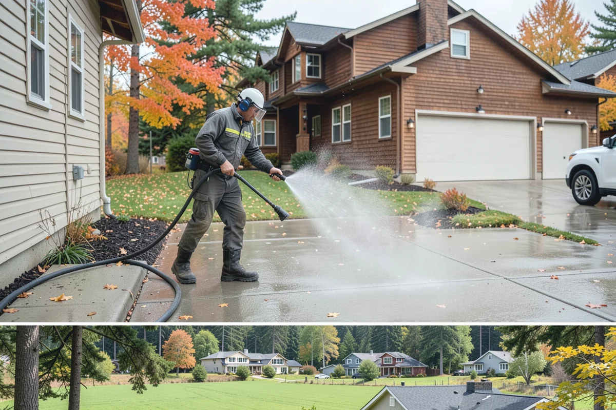 Composite Material Cleaning in Lyman, Skagit County, WA - Clean composite surfaces in spring or early summer to remove the mold film that builds through the wet, shaded winter.