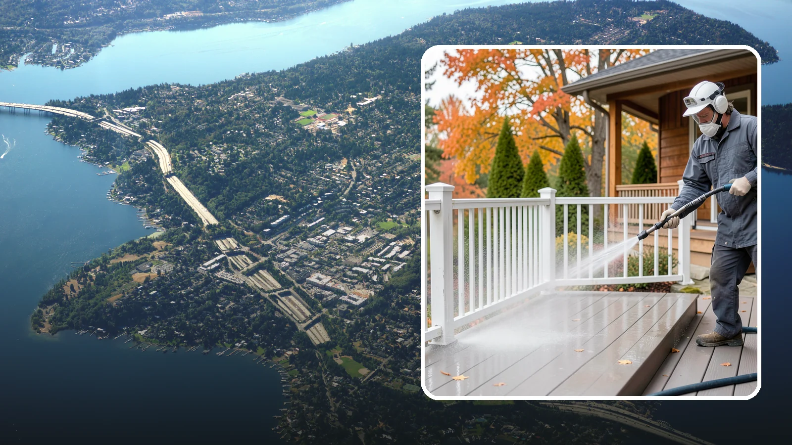Composite Material Cleaning in Mercer Island, King County, WA - Cleaning tuned to composite decking, railing, and cladding that clears mold and grime without voiding warranties.
