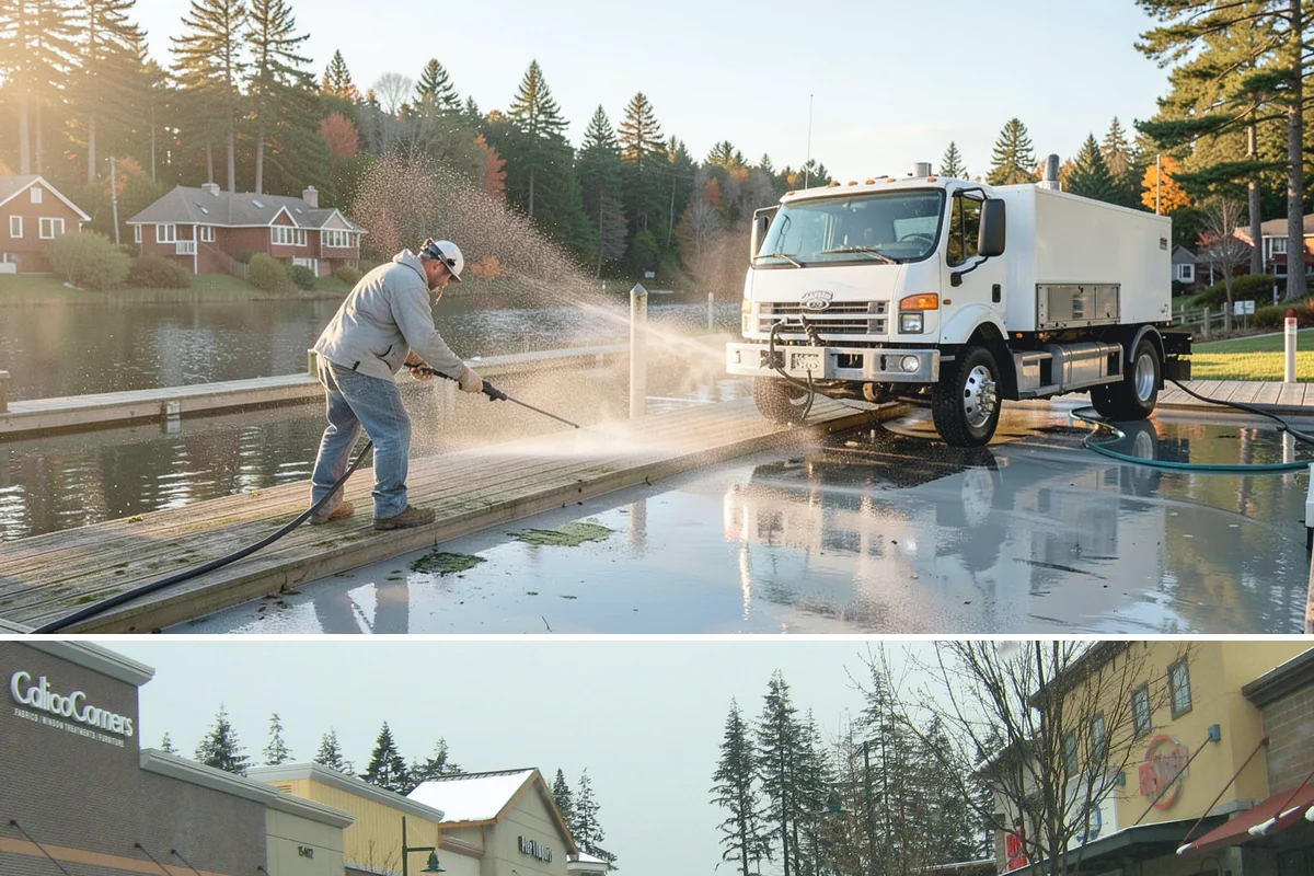 Composite Material Cleaning in Mill Creek, Snohomish County, WA - Clean composite surfaces in spring or early summer to remove the mold film that builds through the wet, shaded winter.
