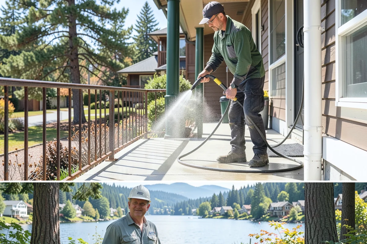 Composite Material Cleaning in Milton, King County, WA - Clean composite surfaces in spring or early summer to remove the mold film that builds through the wet, shaded winter.