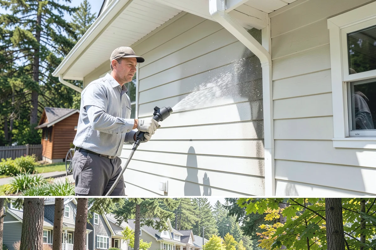 Composite Material Cleaning in Normandy Park, King County, WA - Clean composite surfaces in spring or early summer to remove the mold film that builds through the wet, shaded winter.