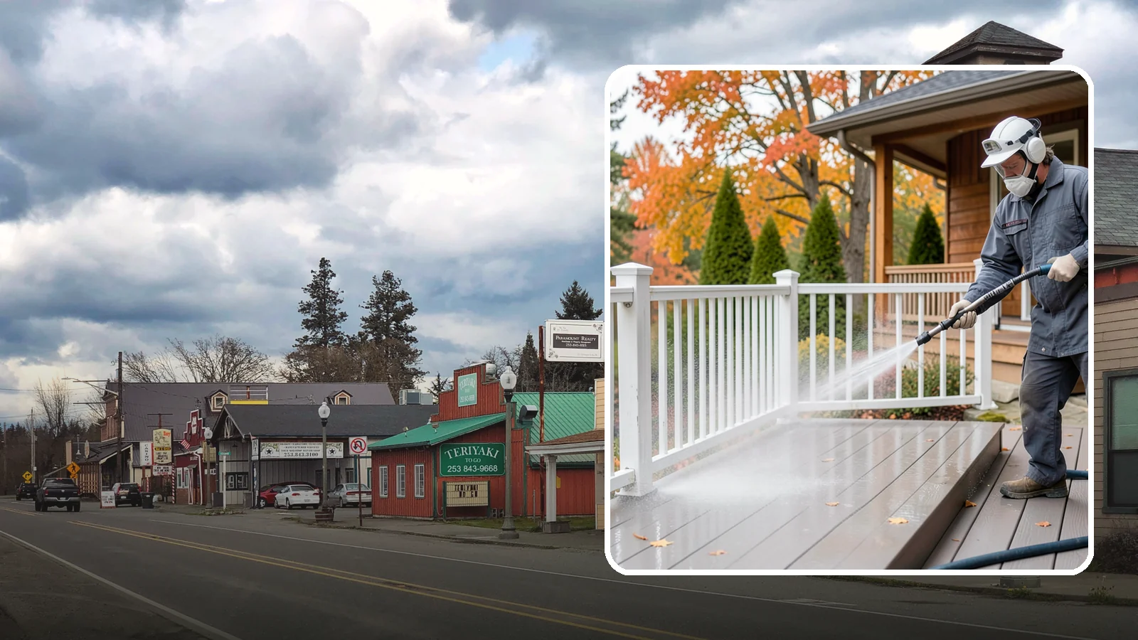 Composite Material Cleaning in Roy, Pierce County, WA - Cleaning tuned to composite decking, railing, and cladding that clears mold and grime without voiding warranties.