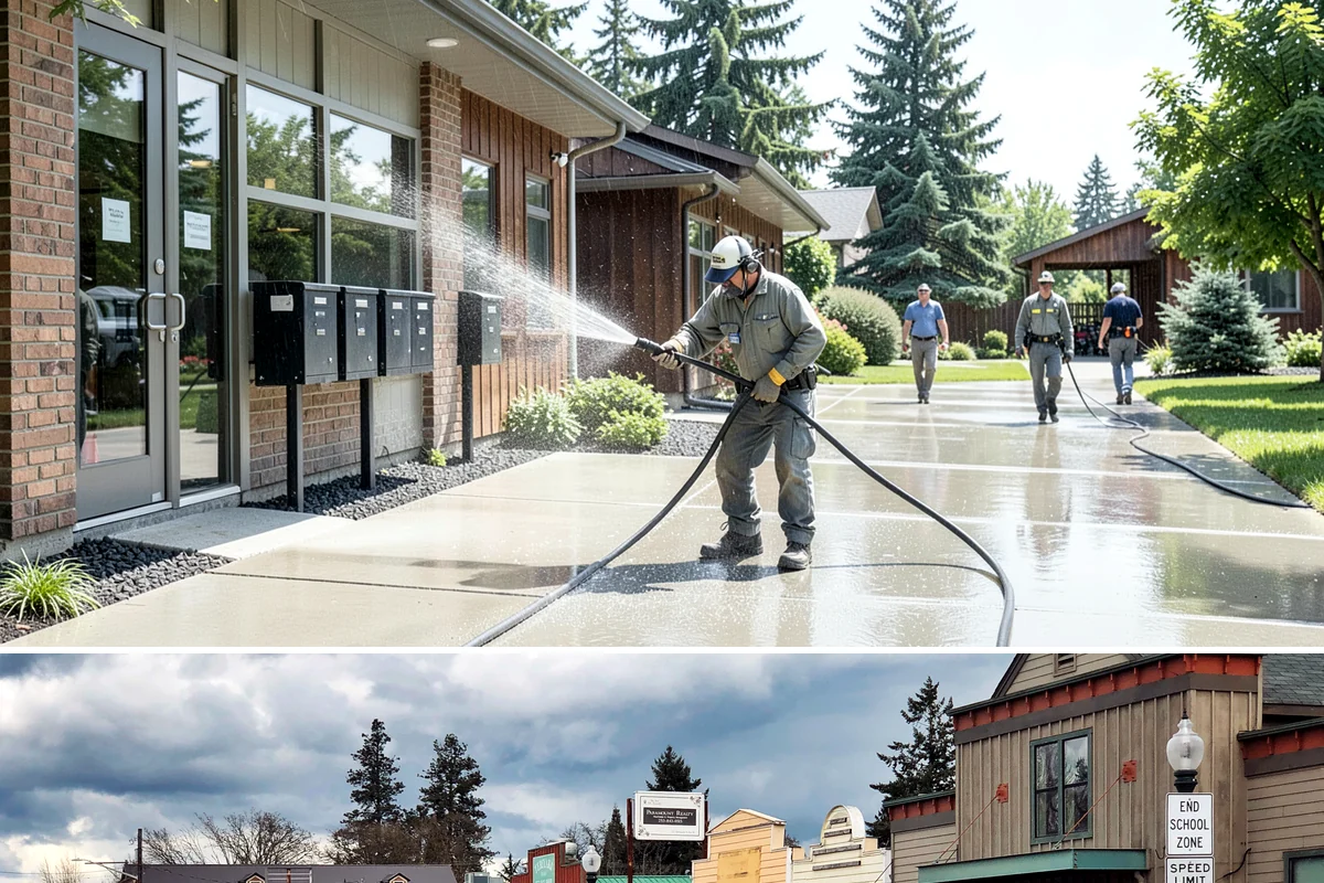 Composite Material Cleaning in Roy, Pierce County, WA - Clean composite surfaces in spring or early summer to remove the mold film that builds through the wet, shaded winter.
