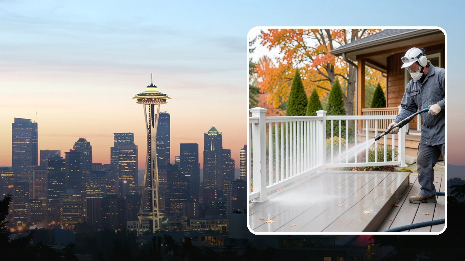 Composite Material Cleaning in Seattle, King County, WA - Cleaning tuned to composite decking, railing, and cladding that clears mold and grime without voiding warranties.