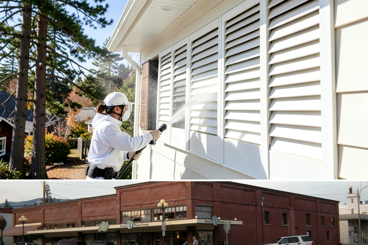 Composite Material Cleaning in Sedro-Woolley, Skagit County, WA - Clean composite surfaces in spring or early summer to remove the mold film that builds through the wet, shaded winter.