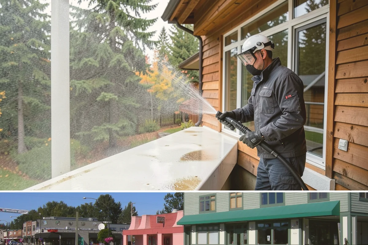 Composite Material Cleaning in Snoqualmie, King County, WA - Clean composite surfaces in spring or early summer to remove the mold film that builds through the wet, shaded winter.