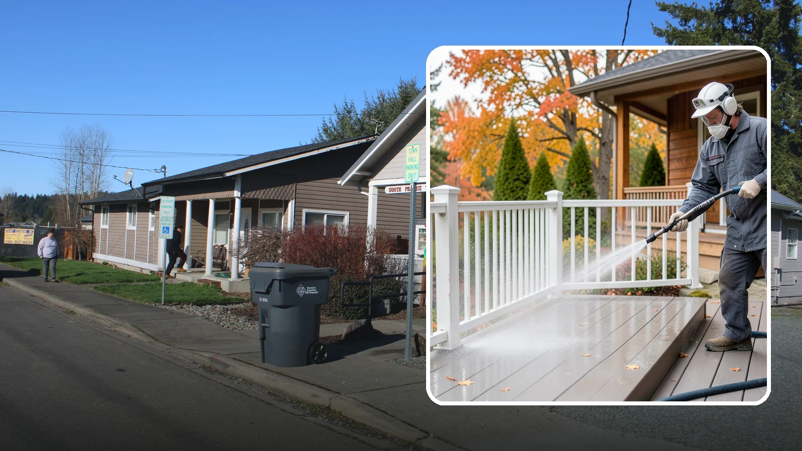 Composite Material Cleaning in South Prairie, Pierce County, WA - Cleaning tuned to composite decking, railing, and cladding that clears mold and grime without voiding warranties.