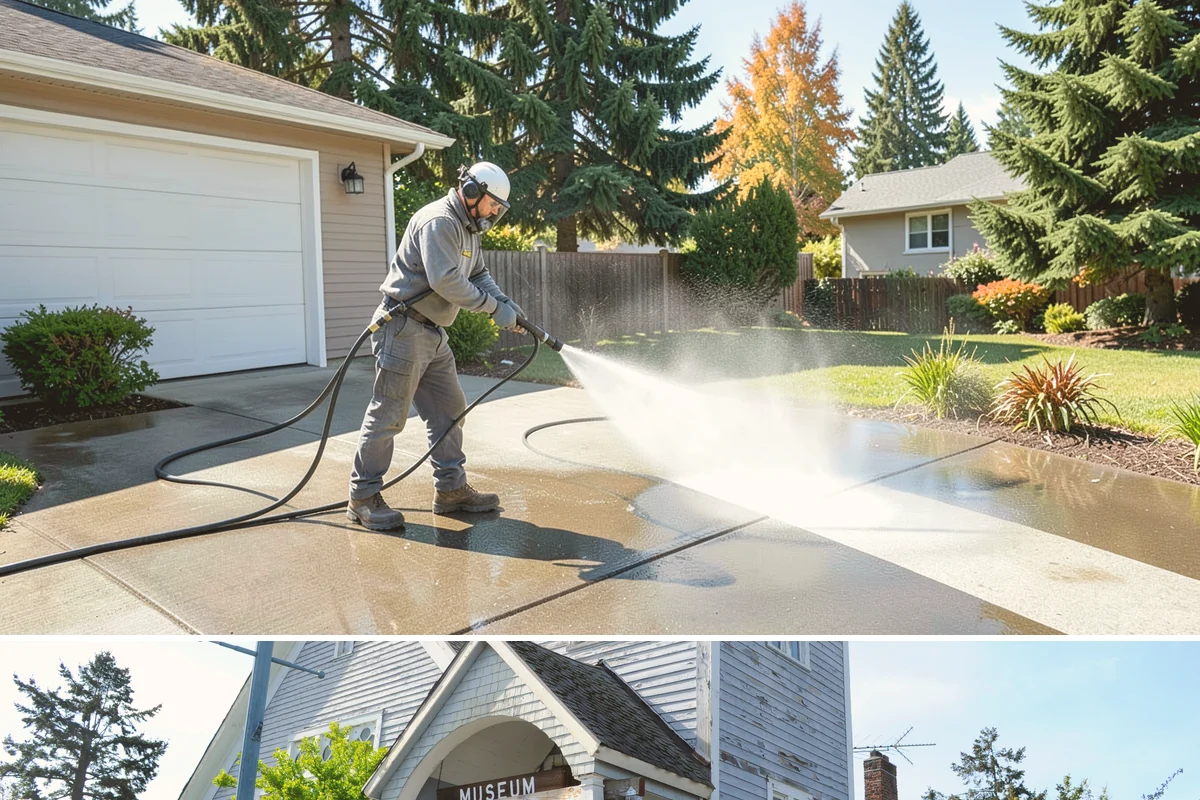 Composite Material Cleaning in Steilacoom, Pierce County, WA - Clean composite surfaces in spring or early summer to remove the mold film that builds through the wet, shaded winter.